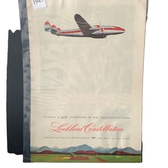 Vintage 1945 Lockheed Constellation Ad Advertisment - Picture 3 of 4